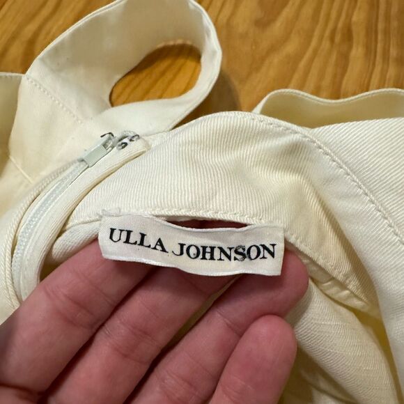 ULLA JOHNSON Iggy Wide Leg Jumpsuit Lemon/Yellow Cream Women’s SIZE 6 - Picture 9 of 11